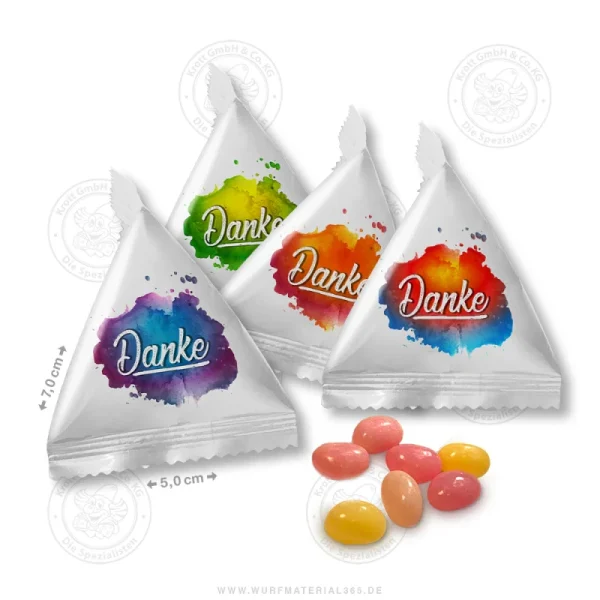 100 x Pyramide Danke Farbkleks mit Jelly Beans 10g - Lebensmittel Sale – Große Auswahl & Top Preise | Kostenloser Versand ab 40€