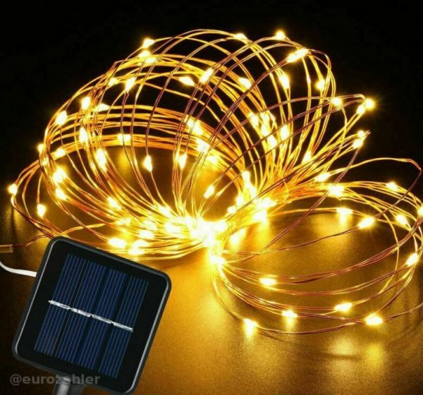 10m Lichterkette mit Solar 3 Funktionen, Brennt, Blinkt, Schnelles Blinken - Lebensmittel Sale – Große Auswahl & Top Preise | Kostenloser Versand ab 40€
