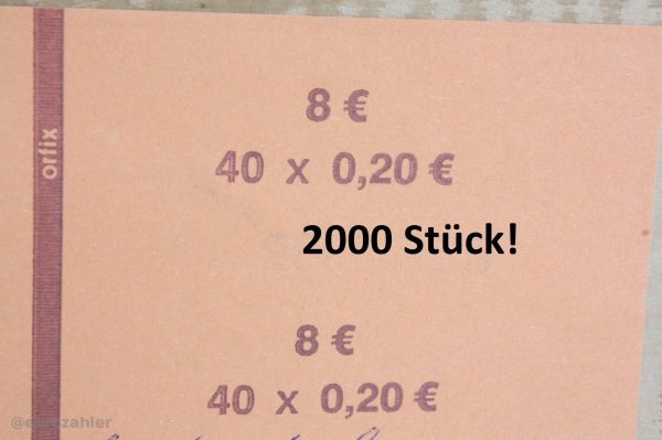 ! 2000 Stück ! 1Karton Orfix 20 cent 0,20 Euro 8 Euro Münzen Handrollpapier R… - Lebensmittel Sale – Große Auswahl & Top Preise | Kostenloser Versand ab 40€