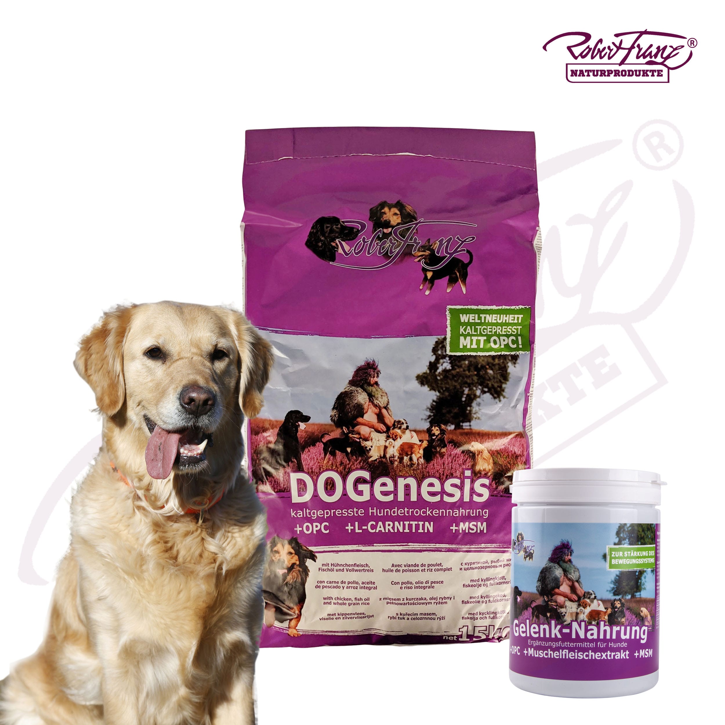 Hundefutter_15kgGelenknahrung675g_WZ_mit_Hund