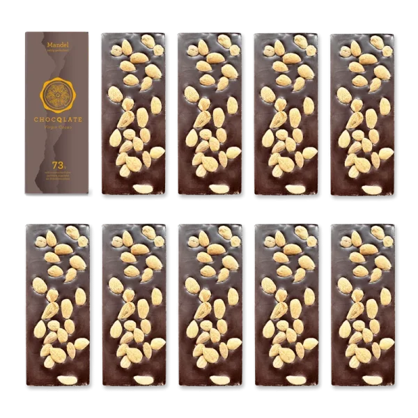 1+9 Refill Salzmandel Schokoladen 73% mit Virgin Cacao - Lebensmittel Sale – Große Auswahl & Top Preise | Kostenloser Versand ab 40€
